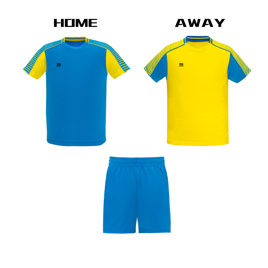 10 x Trikot Heim & Auswärts + 1x Hose - Set ONE mit Druck