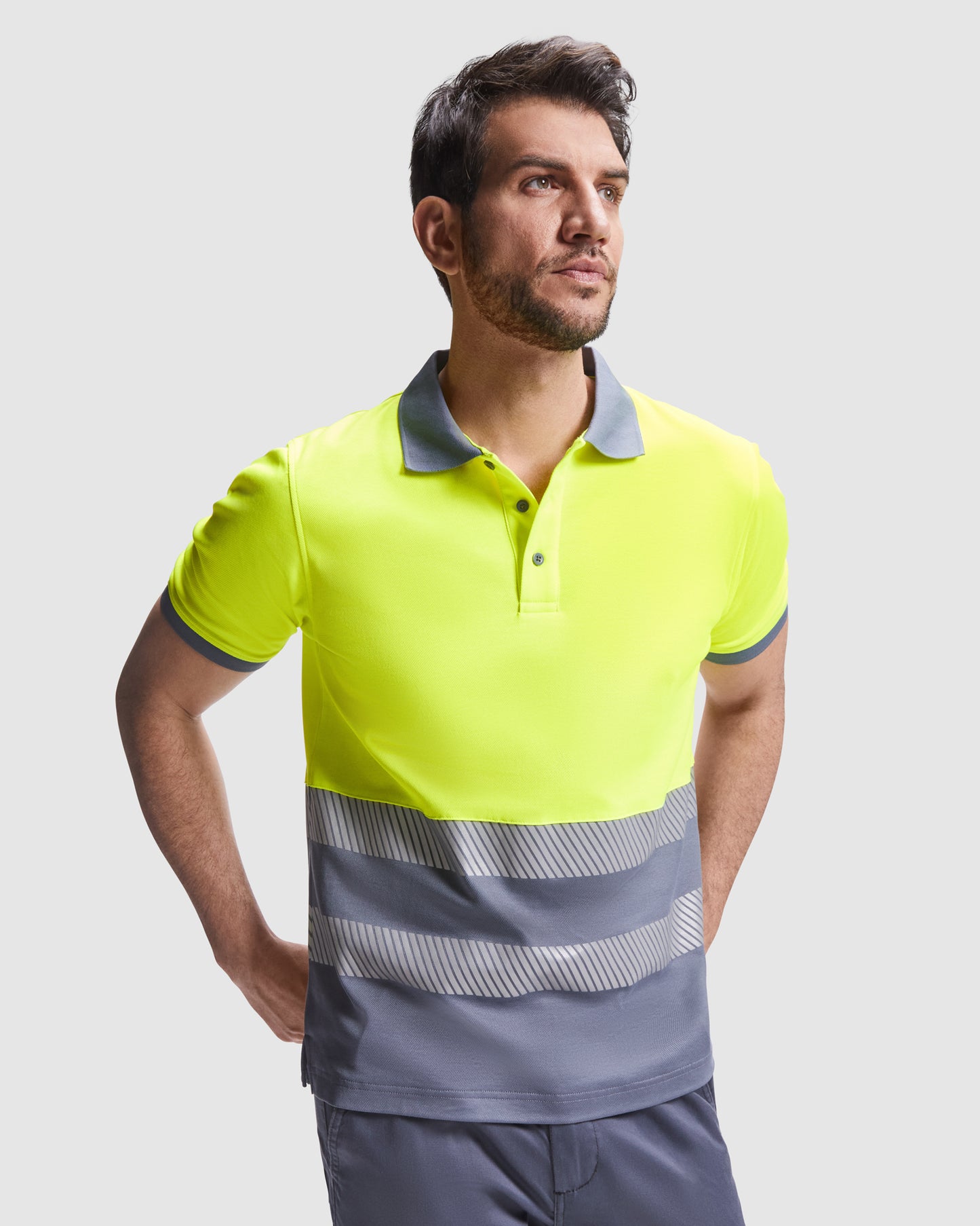 MA9318PI - Funktions kurzarm Poloshirt mit High Visibility