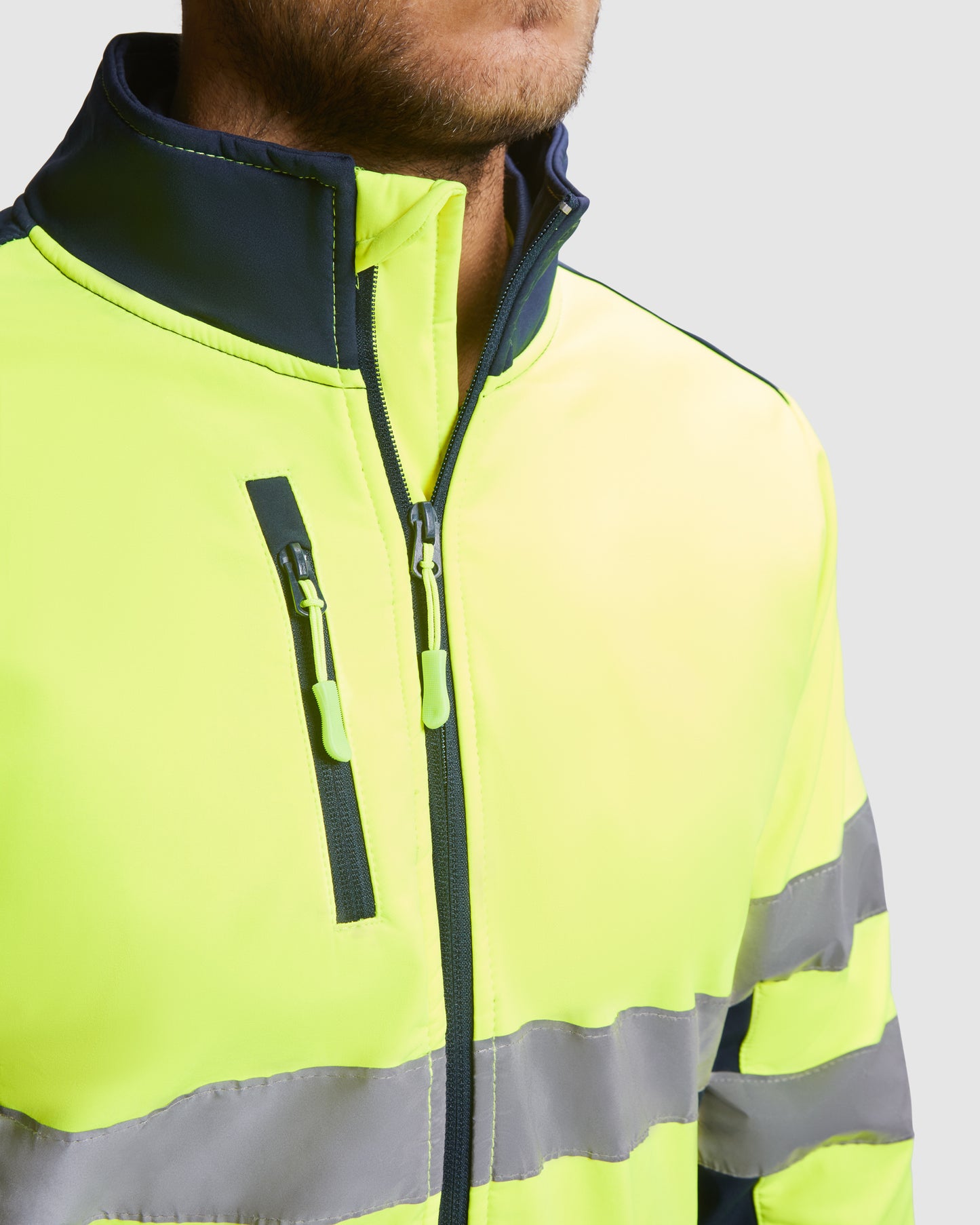 MA9303PI- Softshell Jacke Hi-Viz, zweifarbig