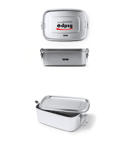Pfadi Lunchbox + Besteck Edesltahl