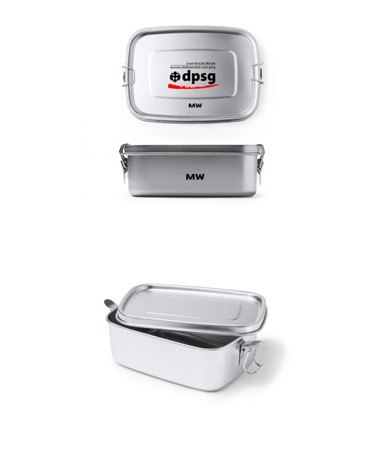 Pfadi Lunchbox + Besteck Edesltahl