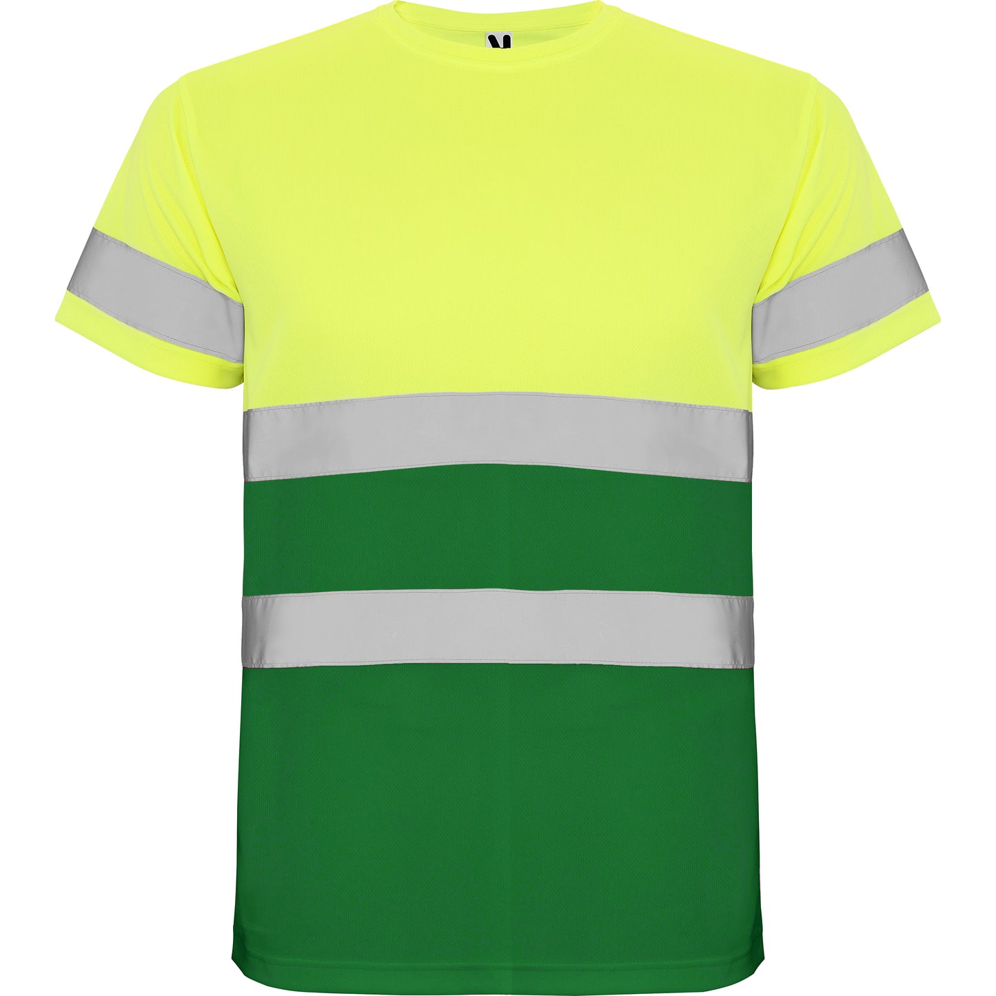 MA9310PI - FunktionsT-Shirt, Hi-Viz, Silberband, kurzarm