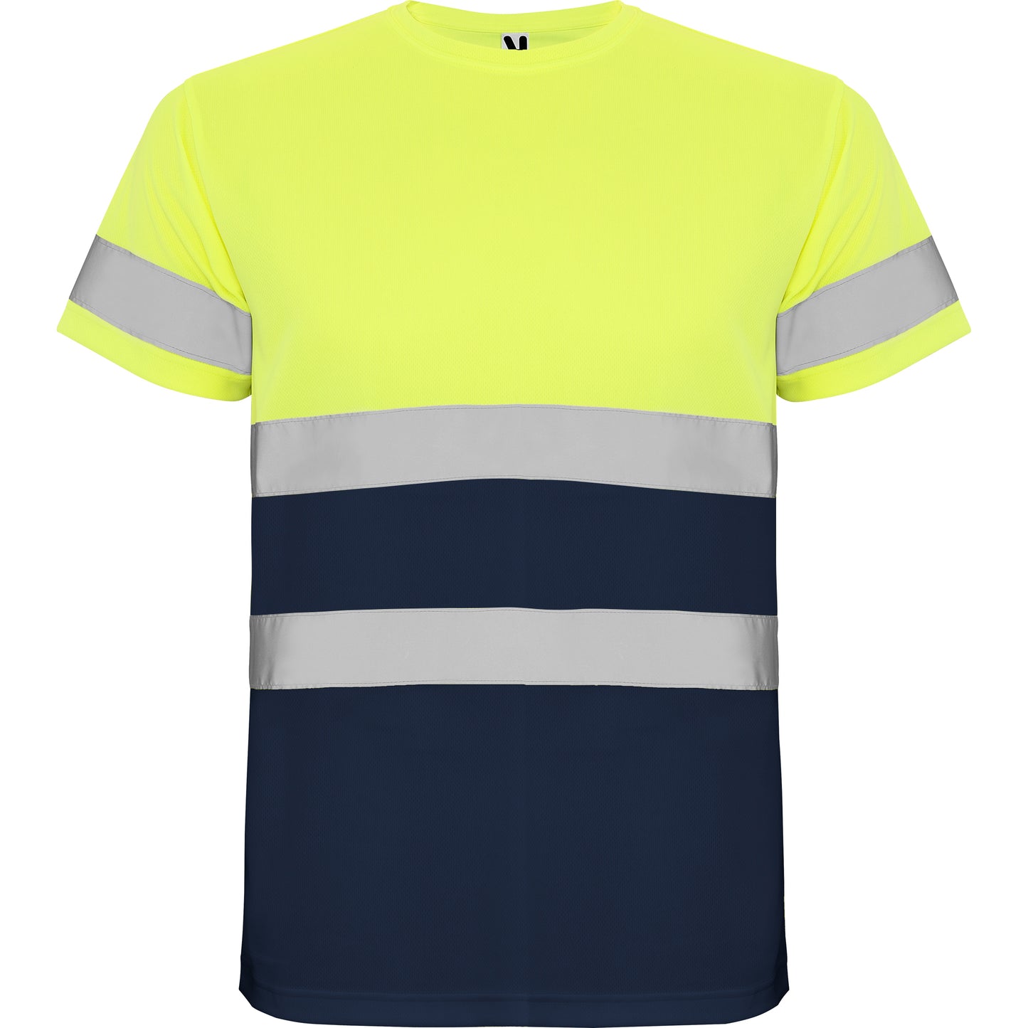 MA9310PI - FunktionsT-Shirt, Hi-Viz, Silberband, kurzarm