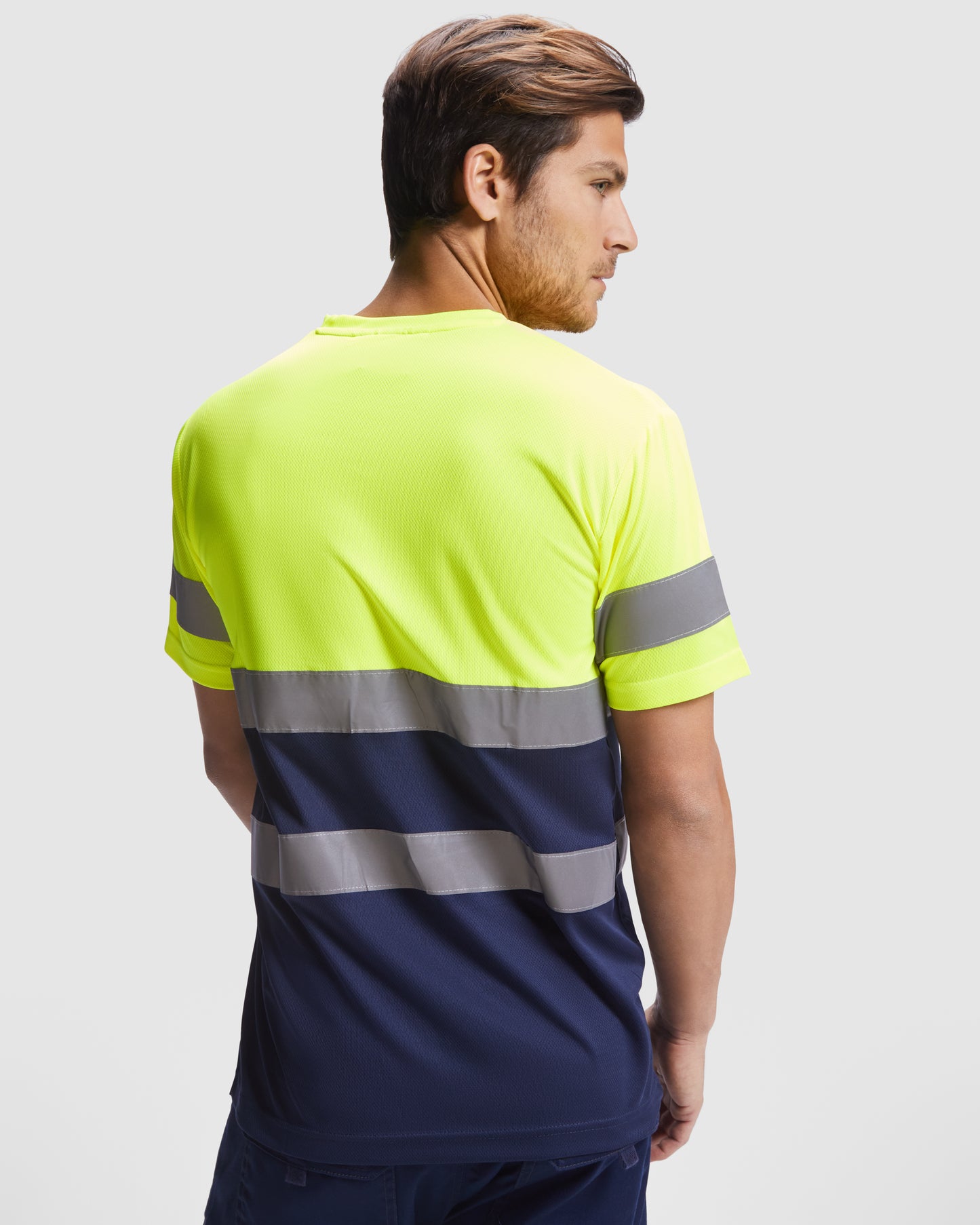 MA9310PI - FunktionsT-Shirt, Hi-Viz, Silberband, kurzarm